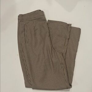 NWT Lulu's Brown and Cream Micro-Check Dress Pants woman’s medium